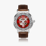 Scottish MacNeacail Clan Tartan Crest Badge Silver Automatic Watch Size 46mm