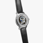 Clelland Scottish Clan Tartan Crest Badge Silver Automatic Watch Size 46mm