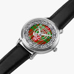 MacAdams Scottish Clan Tartan Crest Badge Silver Automatic Watch Size 46mm