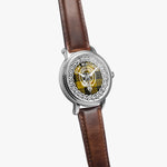 Scottish MacLeod Ancient Clan Tartan Crest Badge Silver Automatic Watch Size 46mm