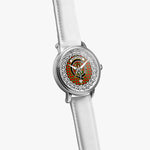 Gartshore Scottish Clan Tartan Crest Badge Silver Automatic Watch Size 46mm