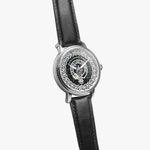Scottish Macdonnell Of Glengarry Clan Tartan Crest Badge Silver Automatic Watch Size 46mm