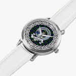 MacKenzie Scottish Clan Tartan Crest Badge Silver Automatic Watch Size 46mm