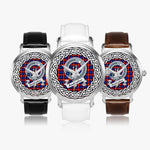 Anstruther Scottish Clan Tartan Crest Badge Silver Automatic Watch Size 46mm