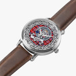 Preston Scottish Clan Tartan Crest Badge Silver Automatic Watch Size 46mm