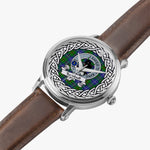 Turnbull Scottish Clan Tartan Crest Badge Silver Automatic Watch Size 46mm