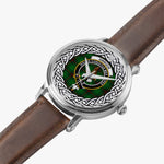 Orrock Scottish Clan Tartan Crest Badge Silver Automatic Watch Size 46mm