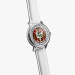 Martin Scottish Clan Tartan Crest Badge Silver Automatic Watch Size 46mm