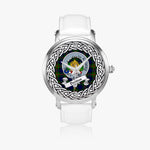 Dundas Scottish Clan Tartan Crest Badge Silver Automatic Watch Size 46mm