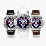 Home Clan Tartan Crest Badge Silver Automatic Watch Size 46mm