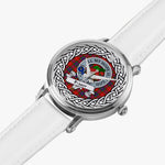 Scottish Fraser Scottish Clan Tartan Crest Badge Silver Automatic Watch Size 46mm
