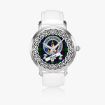 Shaw Of Tordarroch Scottish Clan Tartan Crest Badge Silver Automatic Watch Size 46mm