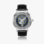 Scottish MacLaren Clan Tartan Crest Badge Silver Automatic Watch Size 46mm