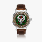Scottish Primrose Hunting Celtic Circle Silver Automatic Watch Size 46mm