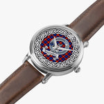 Anstruther Scottish Clan Tartan Crest Badge Silver Automatic Watch Size 46mm