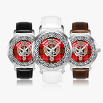 Mackintosh Scottish Clan Tartan Crest Badge Old Silver Automatic Watch Size 46mm