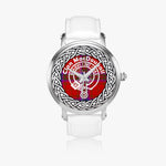 MacDougall Scottish Clan Tartan Crest Badge Old Silver Automatic Watch Size 46mm