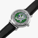 Cranstoun Scottish Clan Tartan Crest Badge Silver Automatic Watch Size 46mm