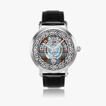 Scottish Anderson Clan Tartan Crest Badge Silver Automatic Watch Size 46mm
