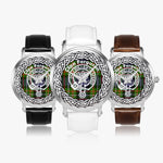 Ferguson Scottish Clan Tartan Crest Badge Silver Automatic Watch Size 46mm
