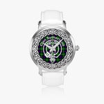 Sutherland Scottish Clan Tartan Crest Badge Silver Automatic Watch Size 46mm