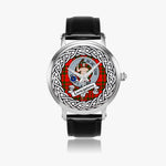 Livingstone Scottish Clan Tartan Crest Badge Silver Automatic Watch Size 46mm