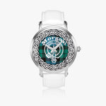 Morgan Scottish Clan Tartan Crest Badge Silver Automatic Watch Size 46mm