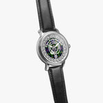 Farquharson Scottish Clan Tartan Crest Badge  Silver Automatic Watch Size 46mm