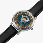 Scottish Urquhart Celtic Circle Silver Automatic Watch Size 46mm