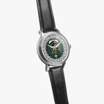 Byres Scottish Clan Tartan Crest Badge Silver Automatic Watch Size 46mm
