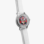 Gillies Scottish Clan Tartan Crest Badge Silver Automatic Watch Size 46mm