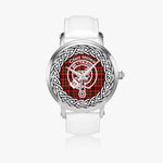 Scottish Innes Clan Tartan Crest Badge Silver Automatic Watch Size 46mm