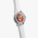 MacLea Scottish Clan Tartan Crest Badge Silver Automatic Watch Size 46mm
