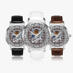 Borthwick Scottish Clan Tartan Crest Badge Silver Automatic Watch Size 46mm