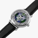 Baillie Scottish Clan Tartan Crest Badge Silver Automatic Watch Size 46mm