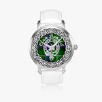 Macdonald, Mcdonald or Donald Clan Scottish tartan Silver Automatic Watch Size 46mm