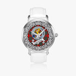 Cumming Scottish Clan Tartan Crest Badge Silver Automatic Watch Size 46mm