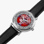 MacDougall Scottish Clan Tartan Crest Badge Old Silver Automatic Watch Size 46mm
