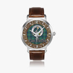 Scottish MacNeill Of Colonsay Celtic Circle Silver Automatic Watch Size 46mm