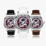 Little Scottish Clan Tartan Crest Badge Silver Automatic Watch Size 46mm