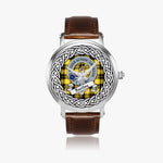 Barclay Scottish Clan Tartan Crest Badge Silver Automatic Watch Size 46mm