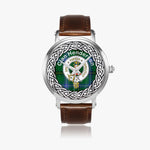 Henderson Scottish Clan Tartan Old Silver Automatic Watch Size 46mm