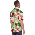 Men Hawaiian Shirt ALO-HO-HO-HA Hawaiian Tropical Holiday Hawaiian Men Short Sleeve Shirt