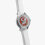 MacDougall Scottish Clan Tartan Crest Badge Silver Automatic Watch Size 46mm