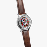 MacNicol Scottish Clan Tartan Crest Badge Silver Automatic Watch Size 46mm