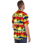 Men Hawaiian Shirt Blue Wave at Sunrise Hawaiian Men Short Sleeve Shirt