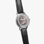 MacFarlane Scottish Clan Tartan Crest Badge Silver Automatic Watch Size 46mm