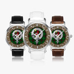 Scottish Primrose Hunting Celtic Circle Silver Automatic Watch Size 46mm