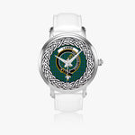 Lammie Scottish Clan Tartan Crest Badge Silver Automatic Watch Size 46mm