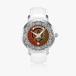 Gartshore Scottish Clan Tartan Crest Badge Silver Automatic Watch Size 46mm